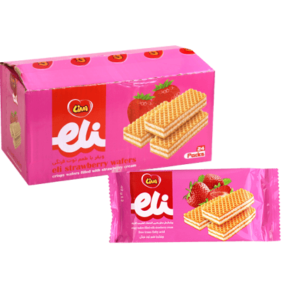 Lina Eli Aardbei Wafels 24 Stuks