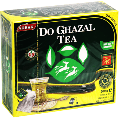 Akbar Do Ghazal Groene Thee 100 Zakjes 200g