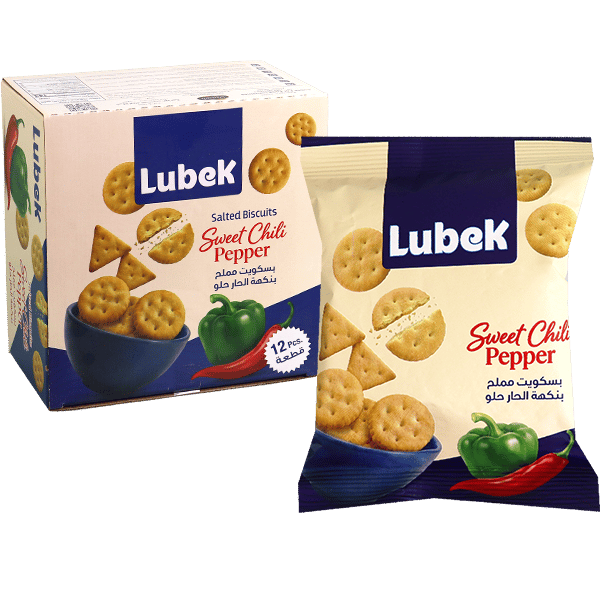 Zoute Crackers Sweet Chili Pepper Lubek 12 stuks