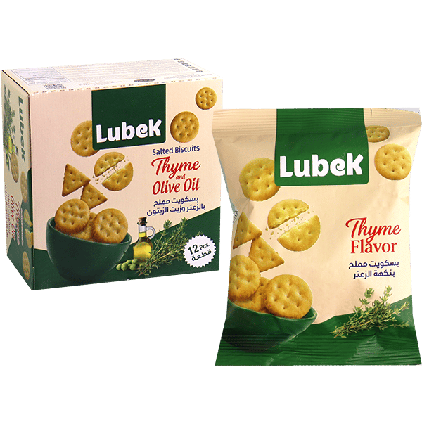 Zoute Crackers Tijm en Olijfolie Lubek 12 stuks