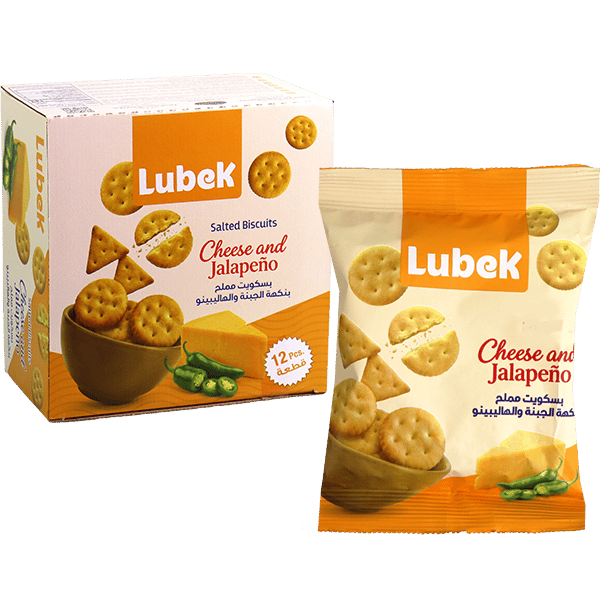Zoute Crackers Kaas en Jalapeño Lubek 12 stuks
