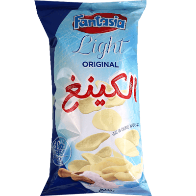 Light Original Potato Snacks Al King Fantasia 90g | سناك بطاطا لايت بالطعم الاصلي الكينغ فانتازيا 90غ