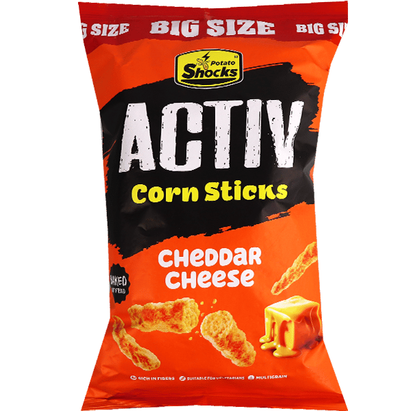 Maissticks Cheddar Kaas Activ Shocks 160g