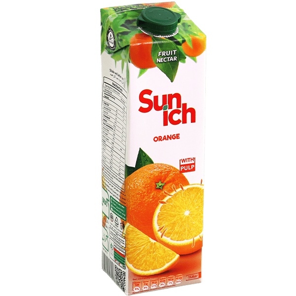 Sinaasappelnectar met Vruchtvlees Sunich 1L